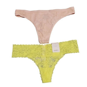 Auden Women's 2 PC Thongs Panties XS